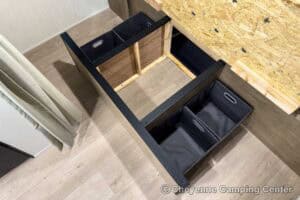 2026 Forest River Cherokee Grey Wolf Black Label 20RDSEBL Couples Travel Trailer Interior Image