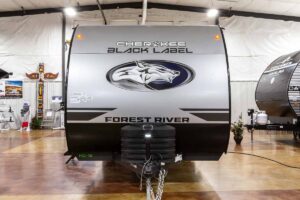 2027 Forest River Cherokee Grey Wolf Black Label 20RDSEBL Couples Travel Trailer Exterior Image