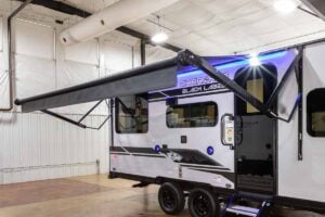 2027 Forest River Cherokee Grey Wolf Black Label 20RDSEBL Couples Travel Trailer Exterior Image