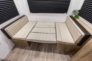 2027 Forest River Cherokee Grey Wolf Black Label 20RDSEBL Couples Travel Trailer Interior Image