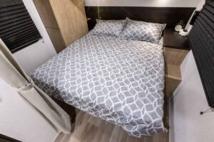 2027 Forest River Cherokee Grey Wolf Black Label 20RDSEBL Couples Travel Trailer Interior Image