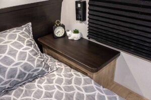 2027 Forest River Cherokee Grey Wolf Black Label 20RDSEBL Couples Travel Trailer Interior Image