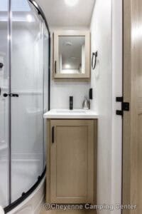 2026 Forest River Flagstaff Micro Lite 21FBRS Small Travel Trailer Interior Image