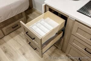 2026 Forest River Flagstaff Micro Lite 21FBRS Small Travel Trailer Interior Image