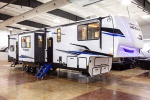 2026 Forest River Rogue Armored 351G2 Fifth Wheel Toy Hauler Exterior Image