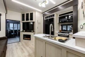 2026 Forest River Rogue Armored 351G2 Fifth Wheel Toy Hauler Interior Image