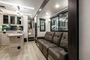 2026 Forest River Rogue Armored 351G2 Fifth Wheel Toy Hauler Interior Image
