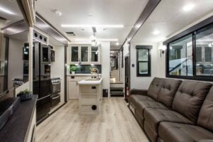 2026 Forest River Rogue Armored 351G2 Fifth Wheel Toy Hauler Interior Image