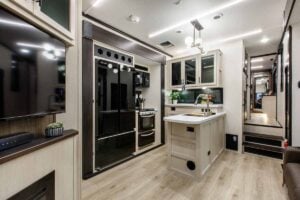 2026 Forest River Rogue Armored 351G2 Fifth Wheel Toy Hauler Interior Image