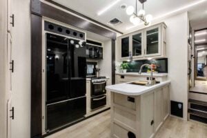 2026 Forest River Rogue Armored 351G2 Fifth Wheel Toy Hauler Interior Image