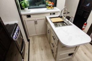 2026 Forest River Rogue Armored 351G2 Fifth Wheel Toy Hauler Interior Image