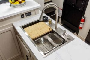 2026 Forest River Rogue Armored 351G2 Fifth Wheel Toy Hauler Interior Image