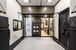 2026 Forest River Rogue Armored 351G2 Fifth Wheel Toy Hauler Interior Image