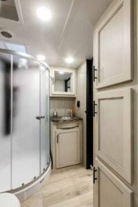 2026 Forest River Rogue Armored 351G2 Fifth Wheel Toy Hauler Interior Image