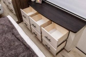 2026 Forest River Rogue Armored 351G2 Fifth Wheel Toy Hauler Interior Image