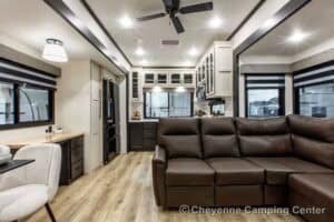 2026 Forest River Sabre 36EST Rear Kitchen Fifth Wheel Interior Image