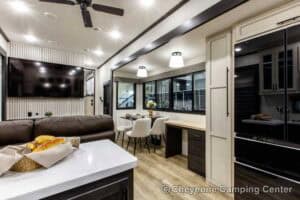 2026 Forest River Sabre 36EST Rear Kitchen Fifth Wheel Interior Image