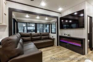 2026 Forest River Sabre 36EST Rear Kitchen Fifth Wheel Interior Image