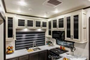 2026 Forest River Sabre 36EST Rear Kitchen Fifth Wheel Interior Image