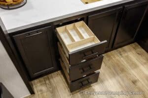 2026 Forest River Sabre 36EST Rear Kitchen Fifth Wheel Interior Image