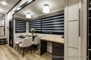 2026 Forest River Sabre 36EST Rear Kitchen Fifth Wheel Interior Image