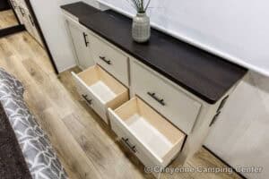 2026 Forest River Sabre 36EST Rear Kitchen Fifth Wheel Interior Image