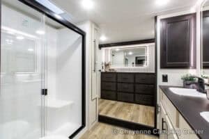 2026 Forest River Sabre 36EST Rear Kitchen Fifth Wheel Interior Image