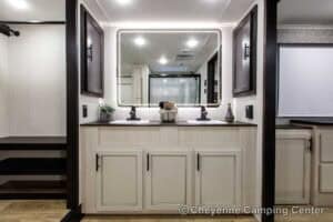 2026 Forest River Sabre 36EST Rear Kitchen Fifth Wheel Interior Image