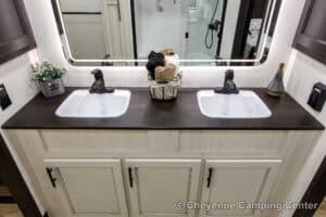 2026 Forest River Sabre 36EST Rear Kitchen Fifth Wheel Interior Image