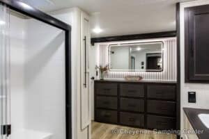 2026 Forest River Sabre 36EST Rear Kitchen Fifth Wheel Interior Image