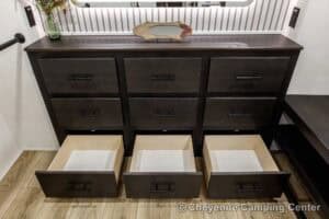 2026 Forest River Sabre 36EST Rear Kitchen Fifth Wheel Interior Image