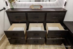 2026 Forest River Sabre 36EST Rear Kitchen Fifth Wheel Interior Image