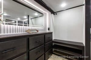 2026 Forest River Sabre 36EST Rear Kitchen Fifth Wheel Interior Image