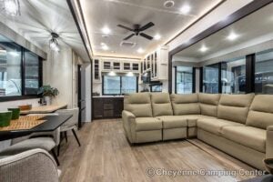 2027 Forest River Sabre 36EST Rear Kitchen Fifth Wheel Interior Image