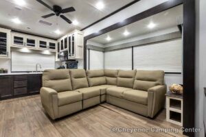 2027 Forest River Sabre 36EST Rear Kitchen Fifth Wheel Interior Image
