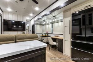 2027 Forest River Sabre 36EST Rear Kitchen Fifth Wheel Interior Image