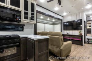 2027 Forest River Sabre 36EST Rear Kitchen Fifth Wheel Interior Image