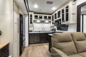 2027 Forest River Sabre 36EST Rear Kitchen Fifth Wheel Interior Image