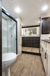 2027 Forest River Sabre 36EST Rear Kitchen Fifth Wheel Interior Image