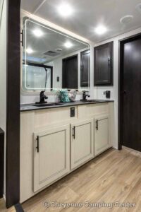 2027 Forest River Sabre 36EST Rear Kitchen Fifth Wheel Interior Image