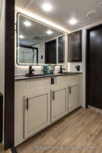 2027 Forest River Sabre 36EST Rear Kitchen Fifth Wheel Interior Image