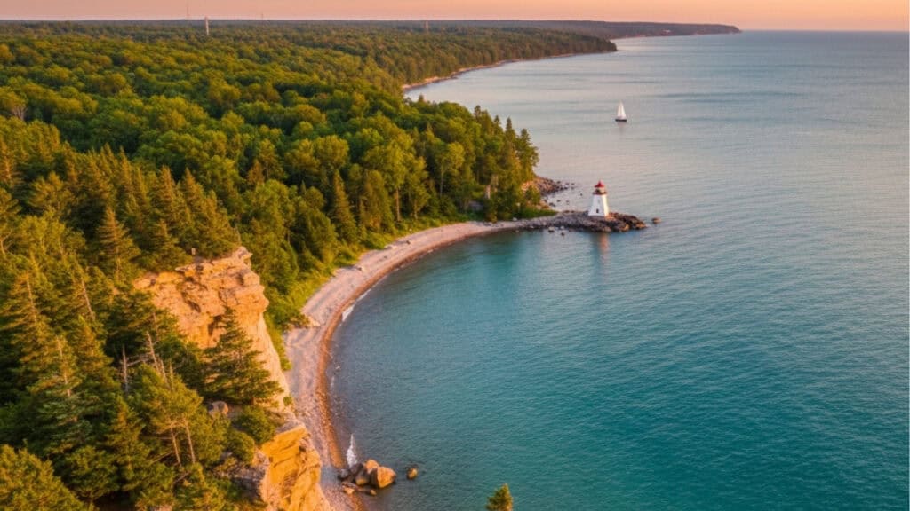 shoreline in Door County