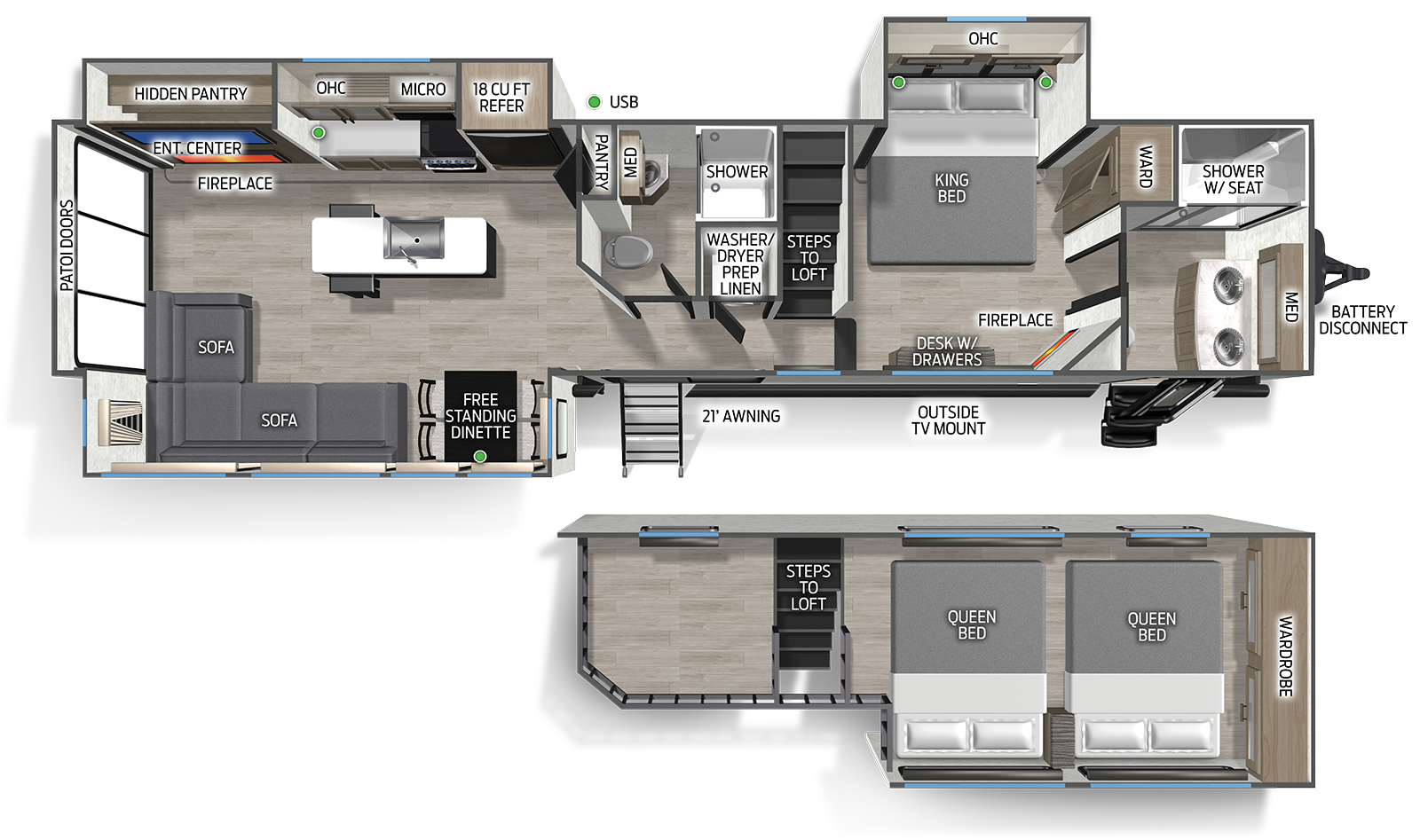 Cherokee Timberwolf 39JM floorplan