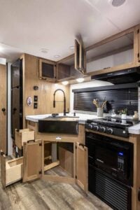 2024 Forest River Cherokee Grey Wolf 26LK Couples Travel Trailer Interior Image