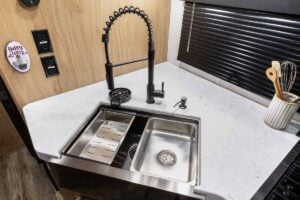 2024 Forest River Cherokee Grey Wolf 26LK Couples Travel Trailer Interior Image