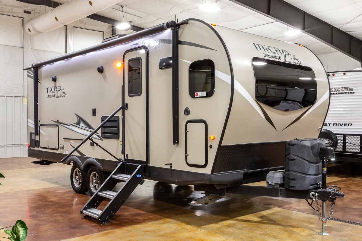 2020 Forest River Flagstaff Micro Lite 25FKS Front Kitchen Travel Trailer Enterior Image