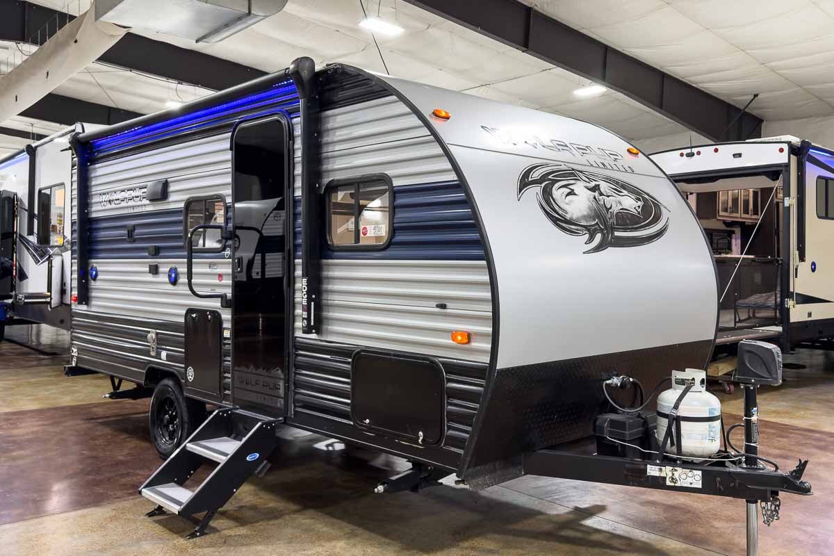 2021 Forest River Cherokee Wolf Pup 16BHS Used Bunkhouse Travel Trailer Enterior Image