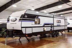2027 Forest River Cherokee Alpha Wolf 28RLX Rear Living Room Couples Travel Trailer Exterior Image