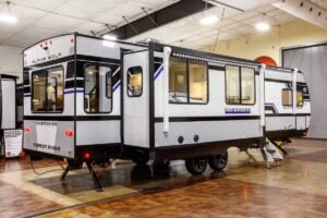 2027 Forest River Cherokee Alpha Wolf 28RLX Rear Living Room Couples Travel Trailer Exterior Image