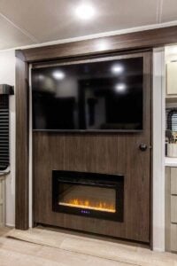 2027 Forest River Cherokee Alpha Wolf 28RLX Rear Living Room Couples Travel Trailer Interior Image